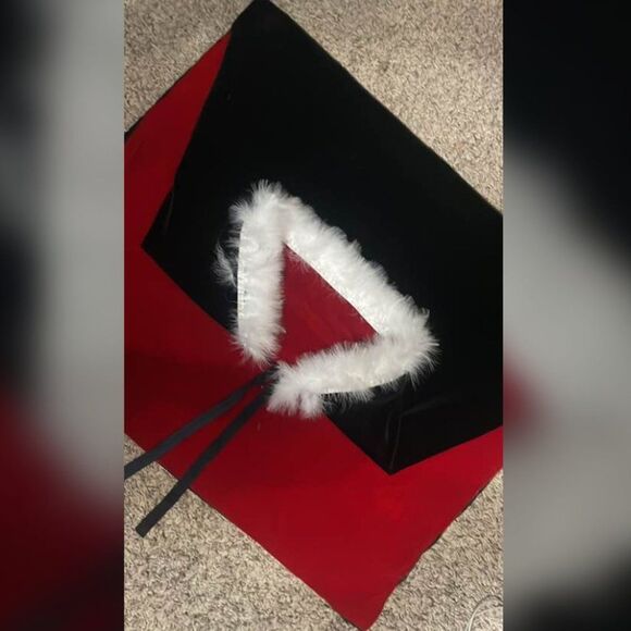 6 FT Premium Reversible Velvet Royal Cloak/Cape - Ostrich Feather Trim - Picture 4 of 9